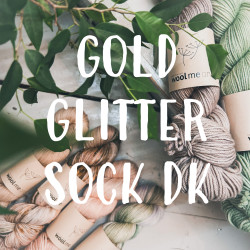 Gold Glitter Sock DK